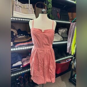 Kismet Coral Polka dots Dress